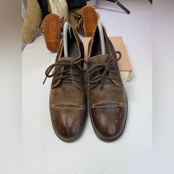 Bed Stu Men's Cap Toe Leather Oxford Shoes Size US 9.5 Factory Distressed - Picture 9 of 11
